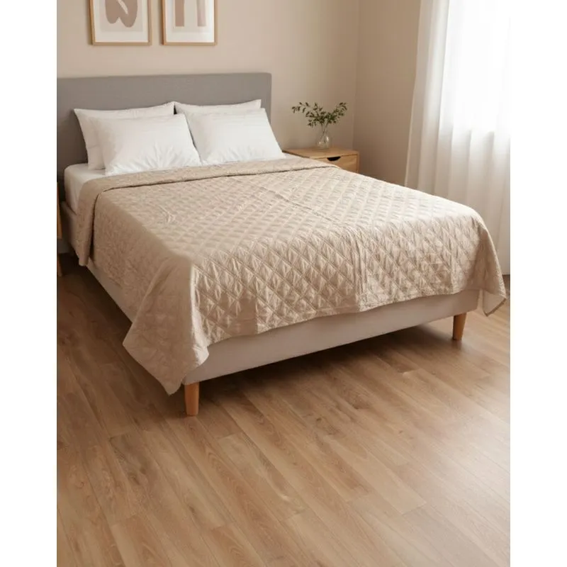 Colcha Queen 2,00m x 2,40m Arte & Cazza Matelassê Bege UN