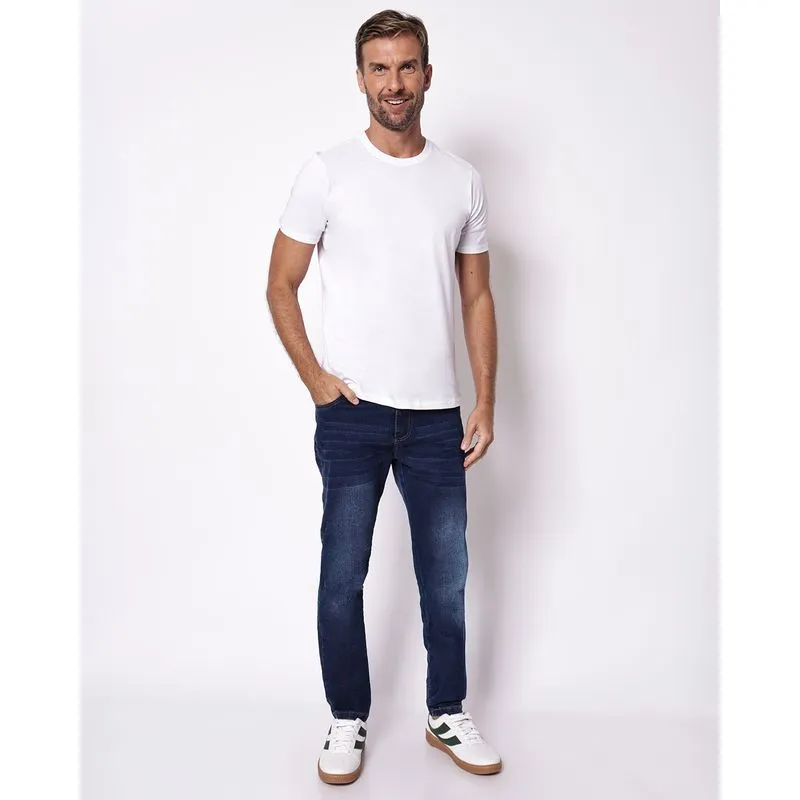 Calça Jeans Masculina Skinny Azul 48