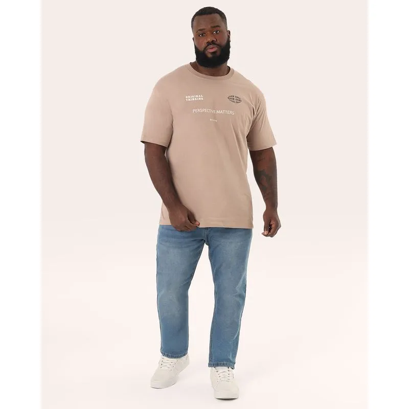 Calça Jeans Plus Size Masculina Slim Azul Claro 48