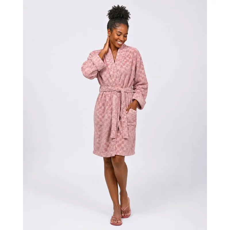 Roupão Kimono Atlântica Microfibra Estampado Rosa GG