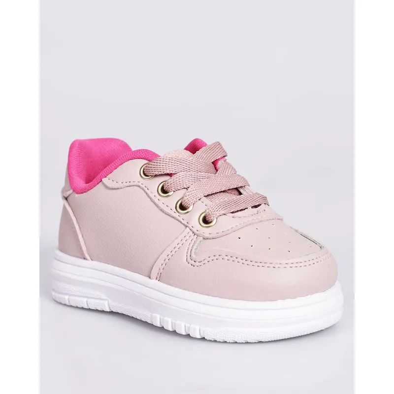 Tênis Bebê com Cadarço Rosa 25
