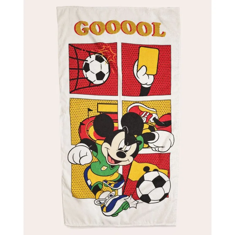 Toalha de Banho Infantil Disney Mickey Off White UN