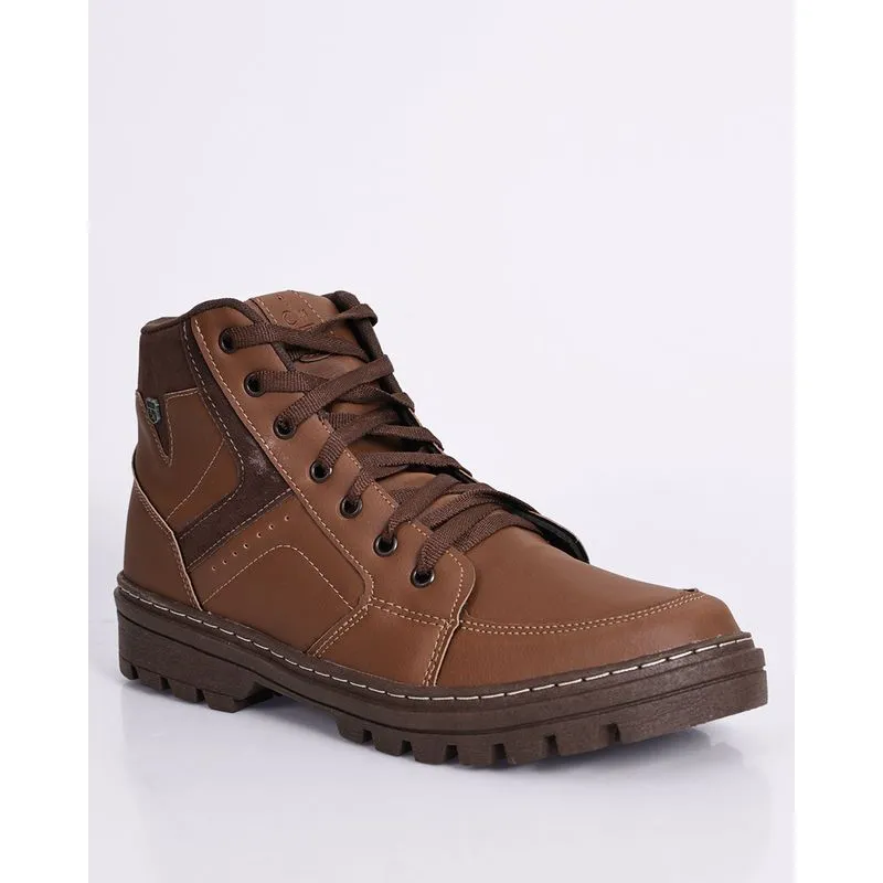 Bota Masculina Confort Way Cano Curto Marrom 43