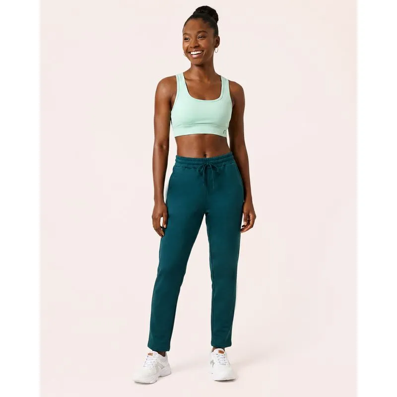 Calça Moletom Feminina Fitter Fitness Reta Verde P