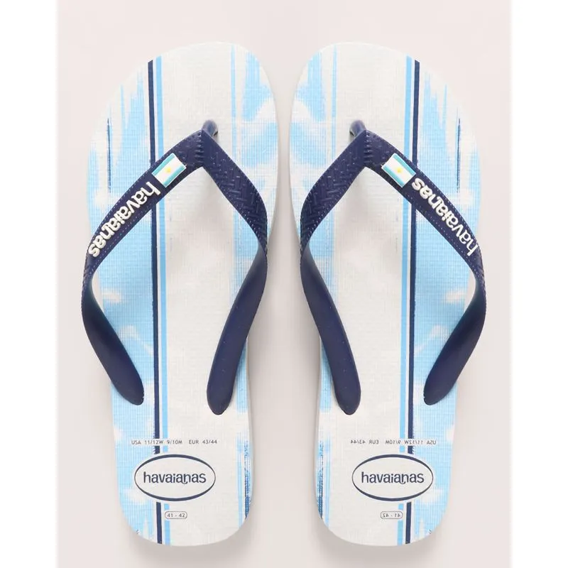 Chinelo Havaianas Masculino Top Nações Argentina Branco 37/38