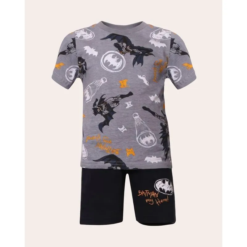Conjunto Bebê Algodão DC Comics Batman Cinza 2