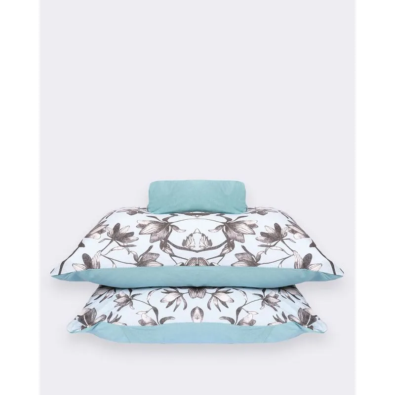 Jogo de Cama Queen 3 Peças Algodão Slim Estampado Azul UN