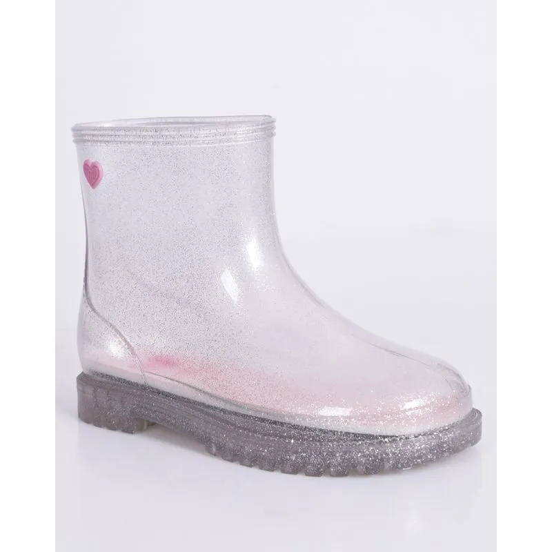 Bota Infantil Molekinha Transparente Cinza 29