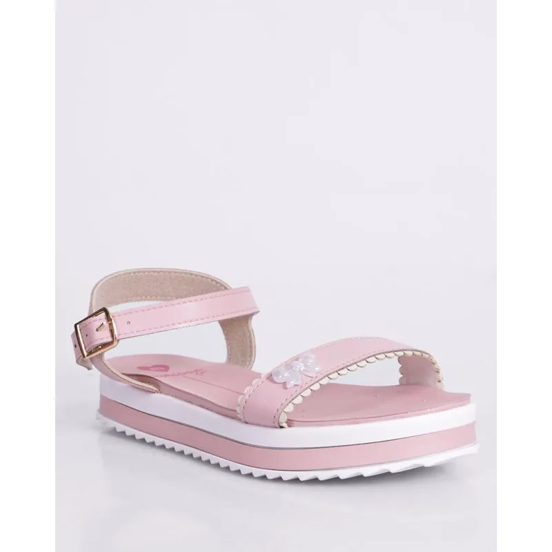Sandália Infantil Molekinha com Aplicação de Laço Rosa 26