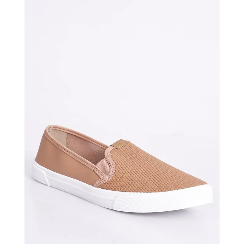Tênis Feminino Moleca Slip On Texturizado Bege 39