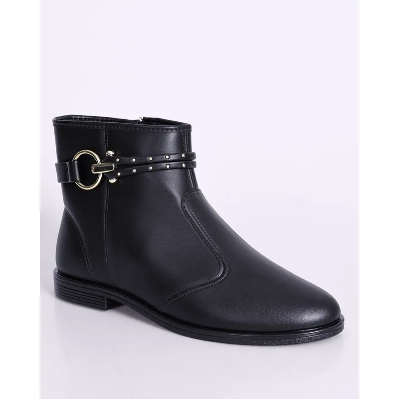 Bota Feminina Beira Rio Cano Curto Casual Preta 35