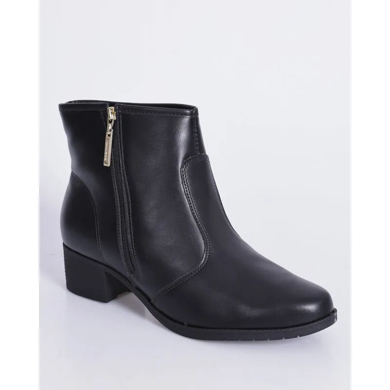 Bota Feminina Moleca Cano Curto Casual Preta 37