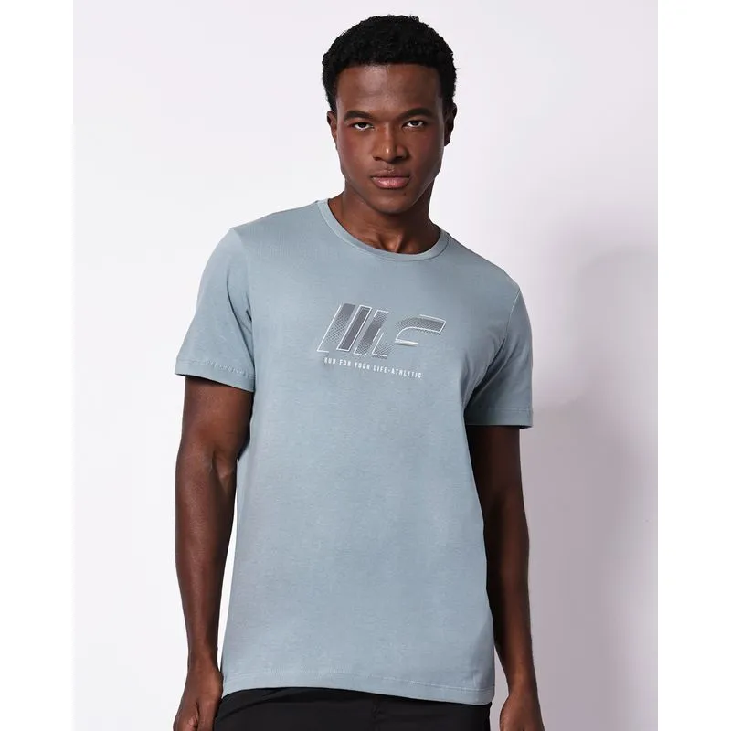 Camiseta Esportiva Masculina Algodão com Estampa Verde G