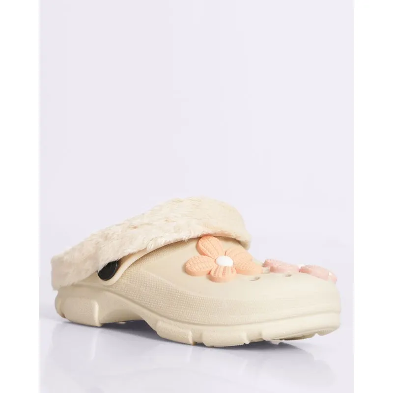 Sandália Bebê Babuch Peluciada Off White 21/22