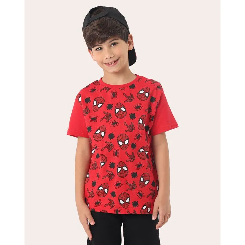 Camiseta Infantil Algodão Marvel Homem Aranha Vermelho 4
