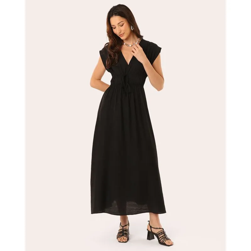 Vestido Feminino Longo Viscose Preto PP