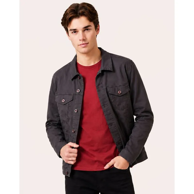 Jaqueta Sarja Masculina com Bolsos Cinza G