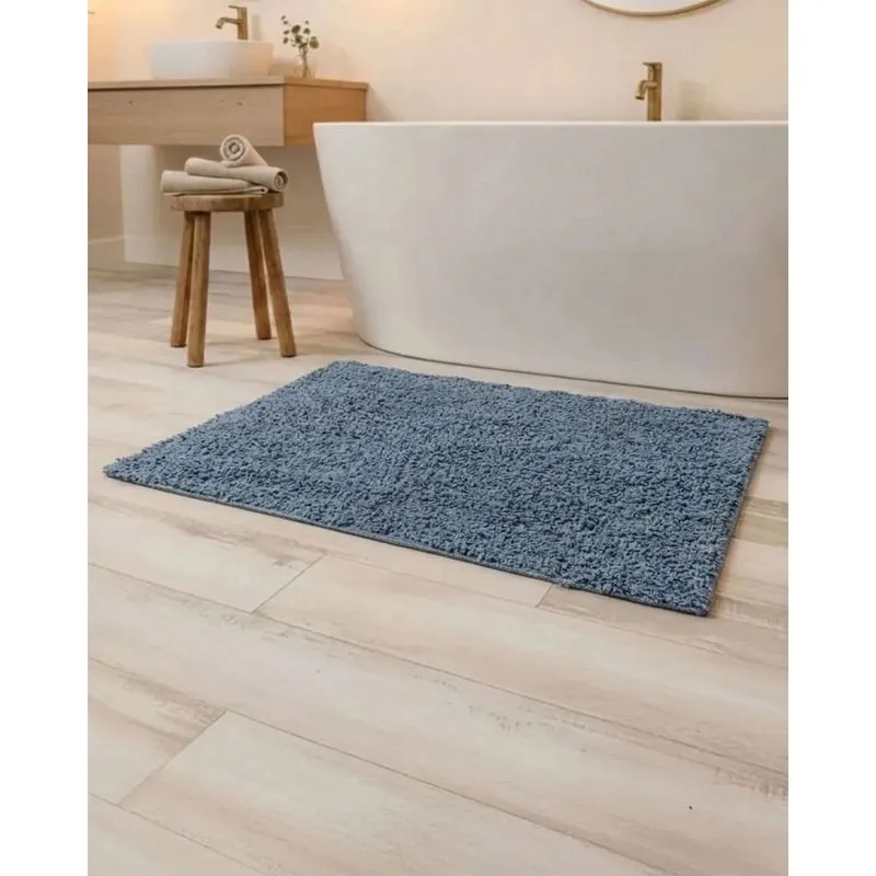 Tapete de Banheiro Corttex Vitória 40cm x 60cm Antiderrapante Azul UN