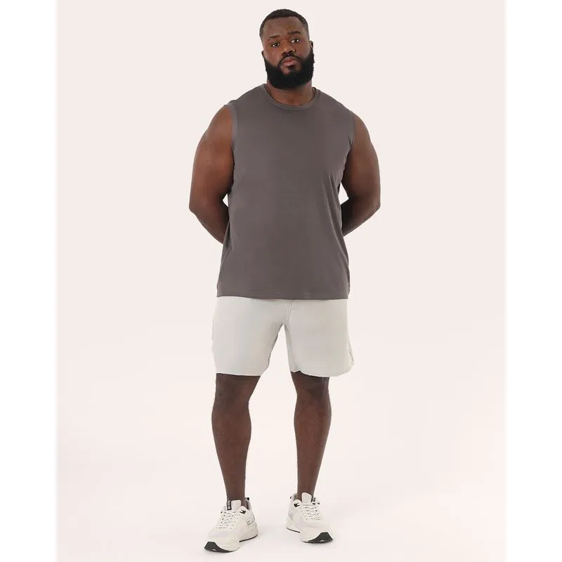 Bermuda Plus Size Masculina Esportiva Cinza G1