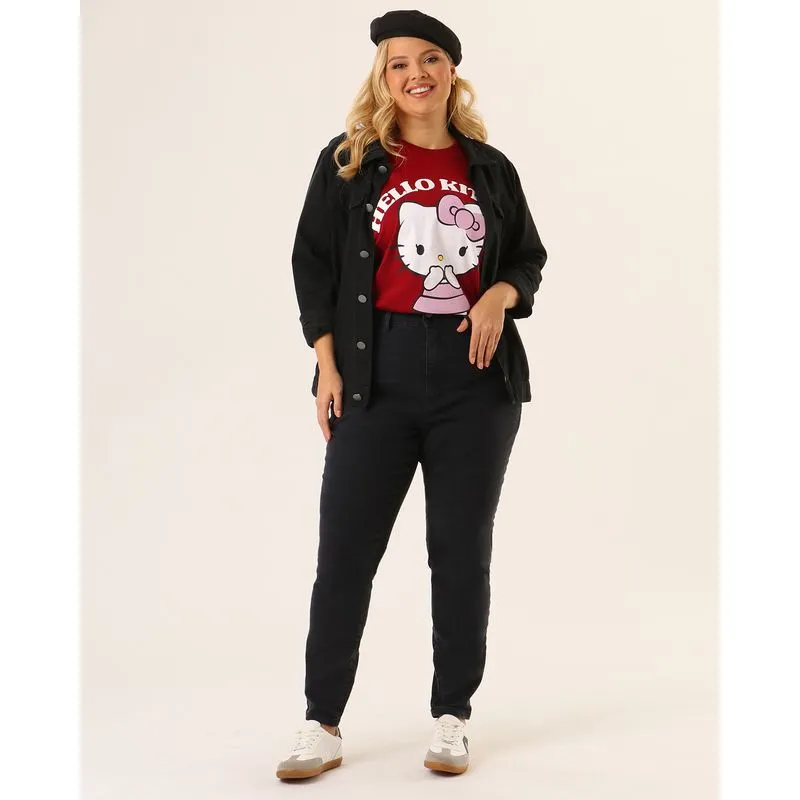 Calça Jeans Plus Size Feminina Skinny Preta 48