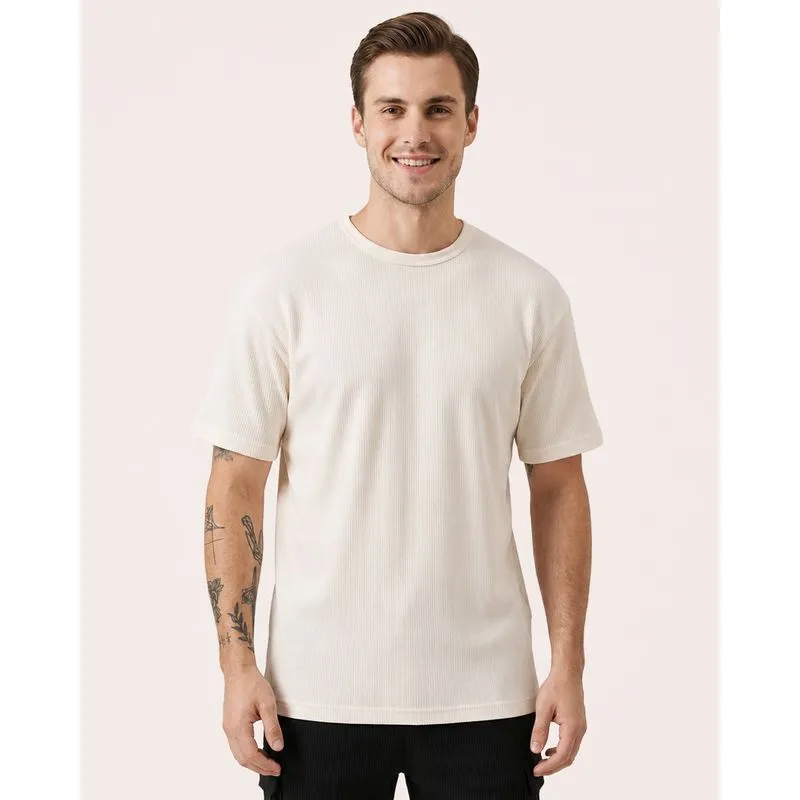 Camiseta Masculina Oversized Texturizada Off White G