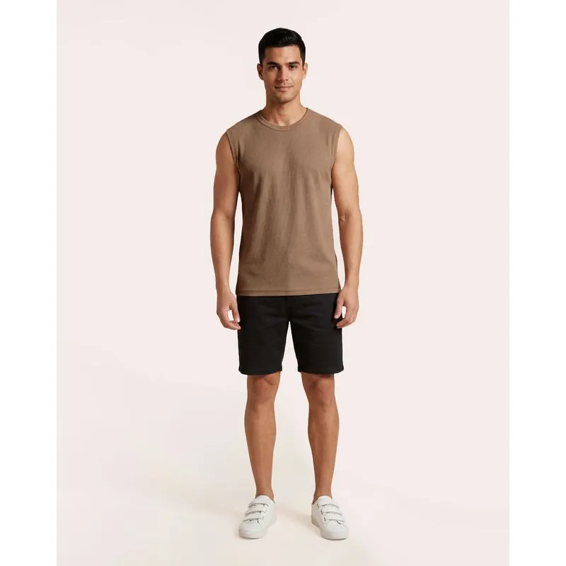 Regata Masculina Texturizada Bege M