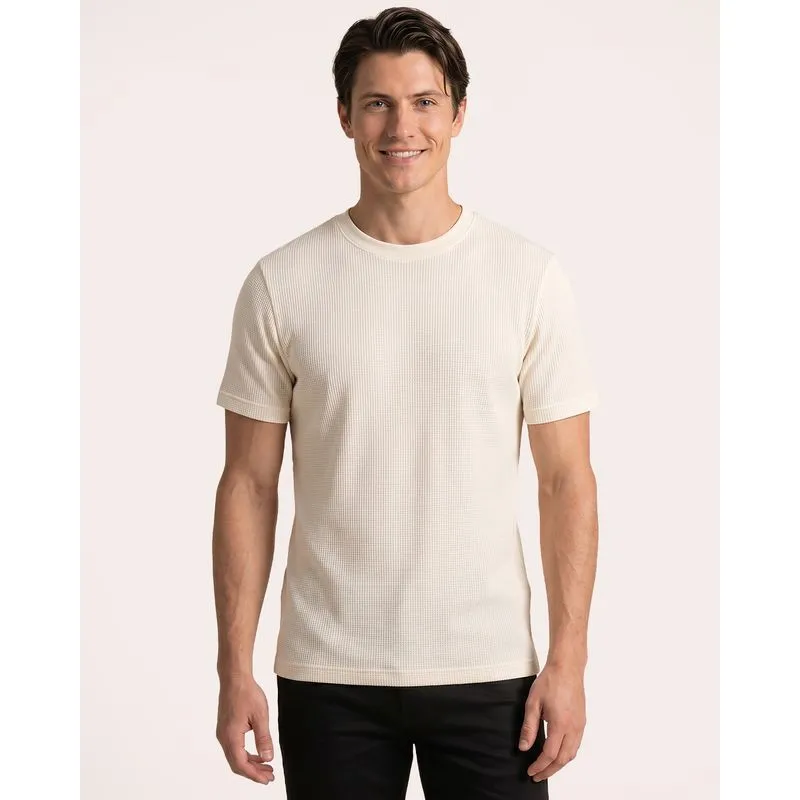 Camiseta Masculina Texturizada Manga Curta Off White M
