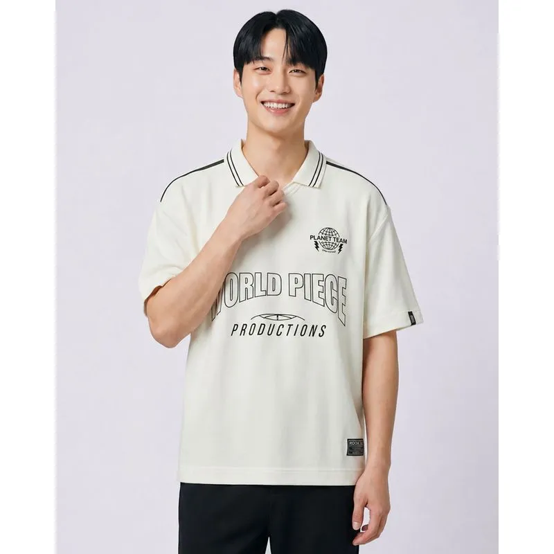 Camisa Polo Masculina Texturizada Off White XG