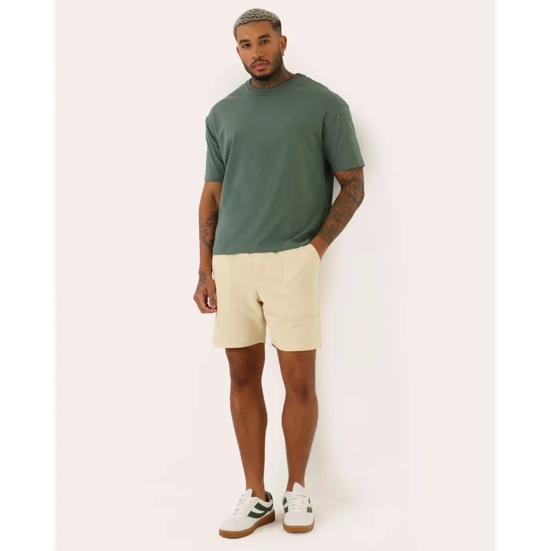 Bermuda Masculina Reta Texturizada com Bolsos Bege GG