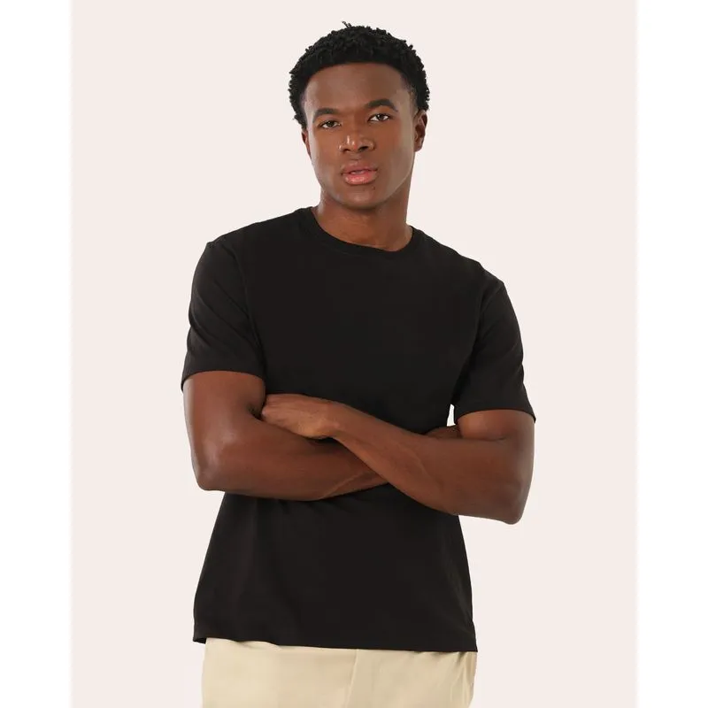 Camiseta Masculina Básica Algodão Peruano Preta M