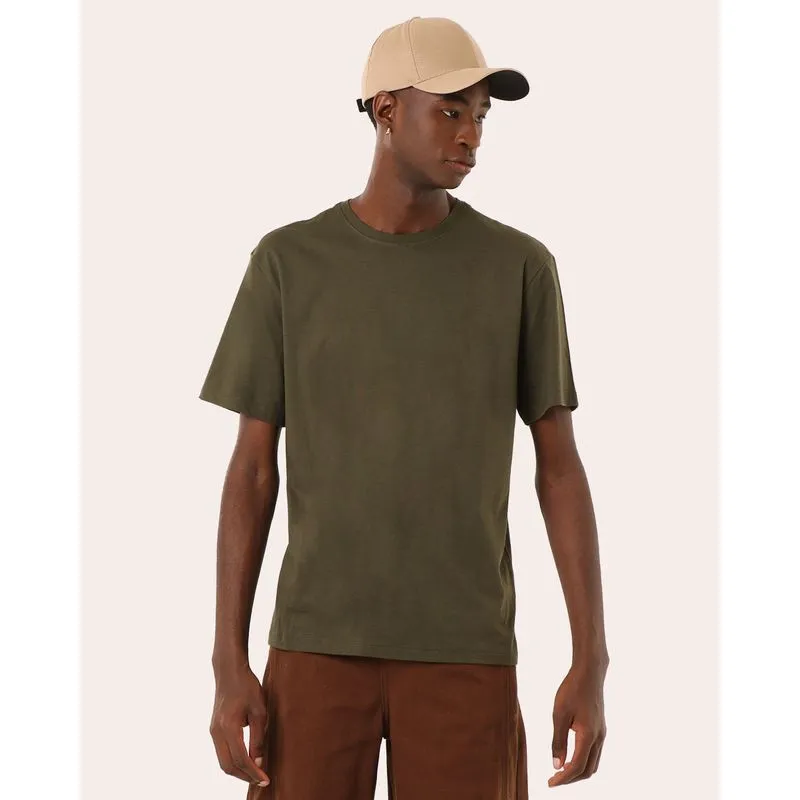 Camiseta Masculina Básica Algodão Peruano Verde GG