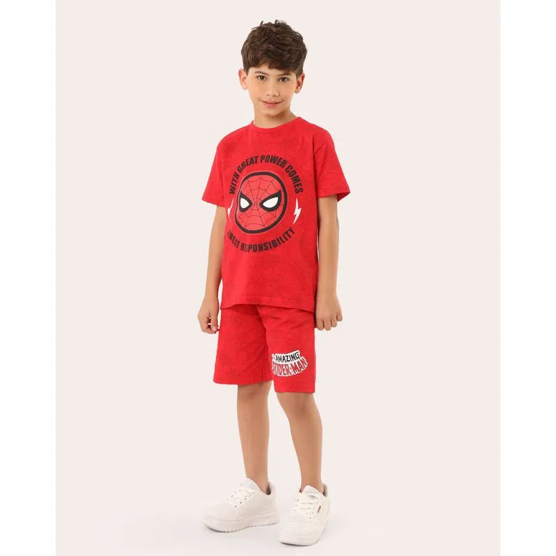 Bermuda Infantil Marvel Homem Aranha Vermelha 4
