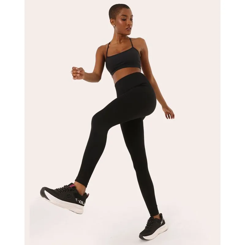 Calça Legging Fitness Feminina Fitter Cós Largo Preto GG