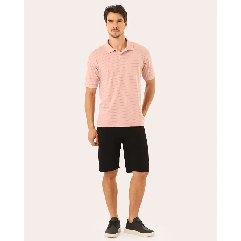 Bermuda Sarja Masculina Reta com Bolsos Preta 34