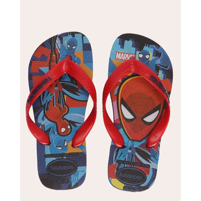 Chinelo Havaianas Top Infantil Marvel Homem Aranha Marinho 25/26