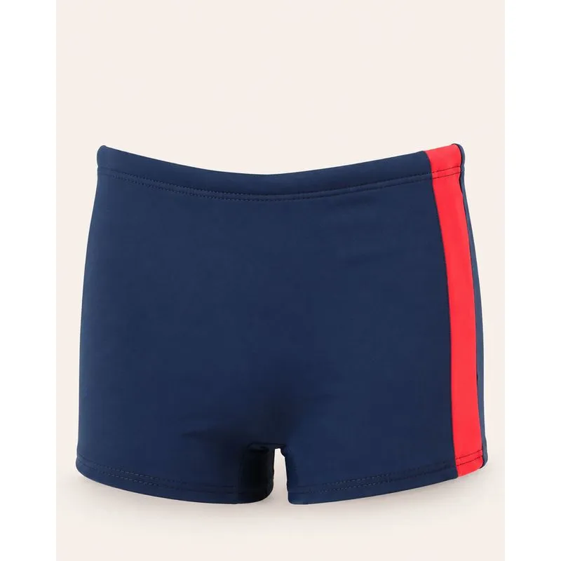 Sunga Infantil Boxer Com Recortes Proteção UV Marinho 10