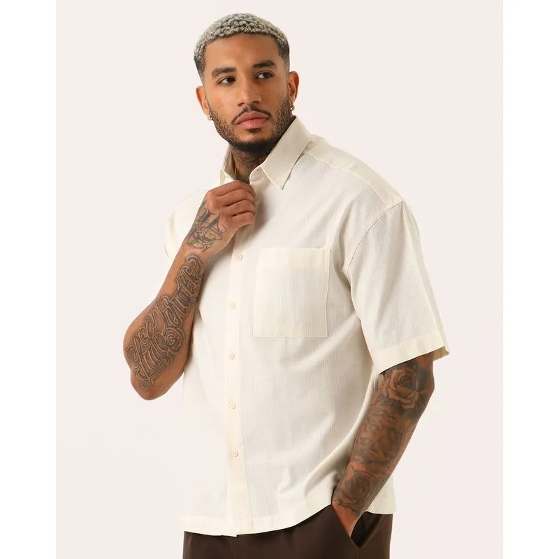 Camisa Masculina Texturizada Listrada Off White 8