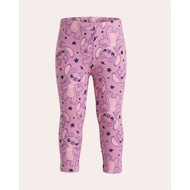 Calça Legging Infantil Estampada Angel Lilás 2