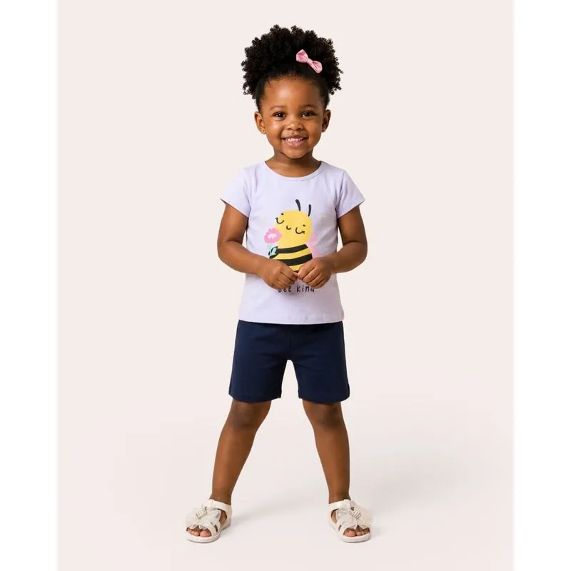 Blusa Bebê Algodão Abelhinha com Glitter Branco 1