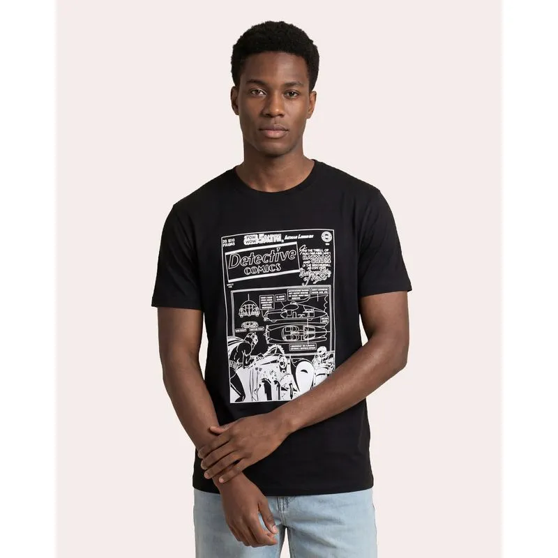 Camiseta Masculina Algodão DC Comics Batman Preta G2