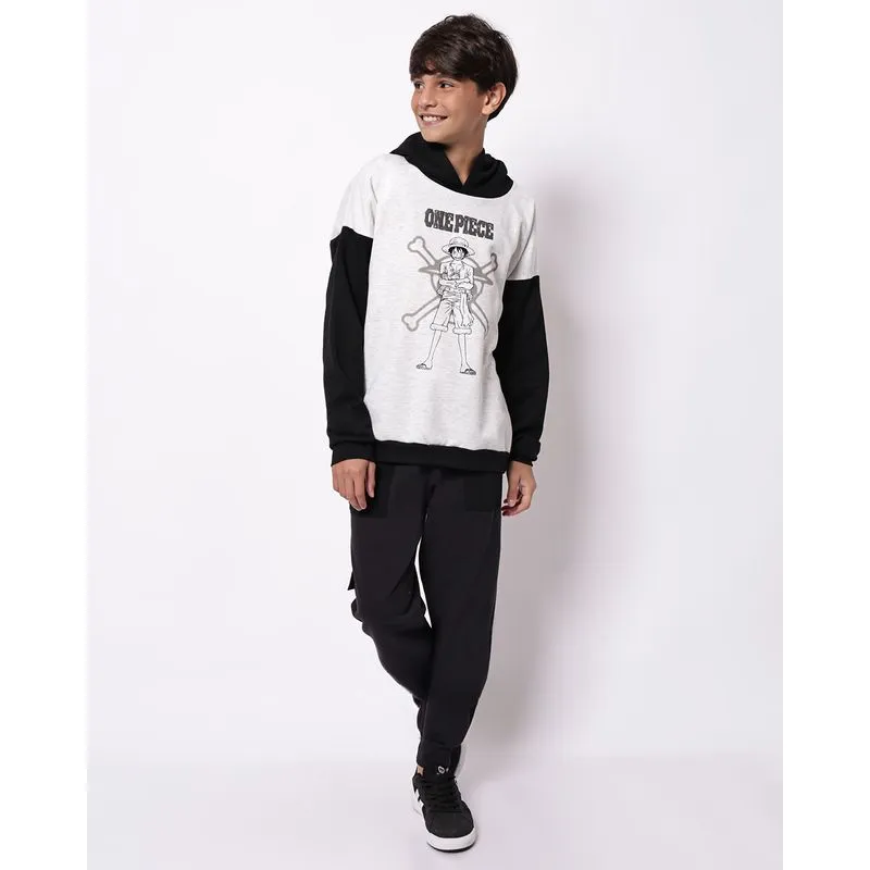 Calça Moletom Juvenil com Bolsos Cargo Preta 18