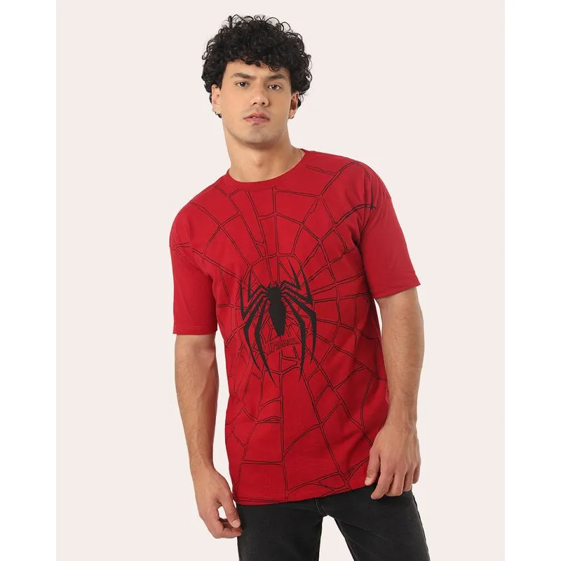 Camiseta Masculina Oversized Marvel Homem-Aranha Vermelha M