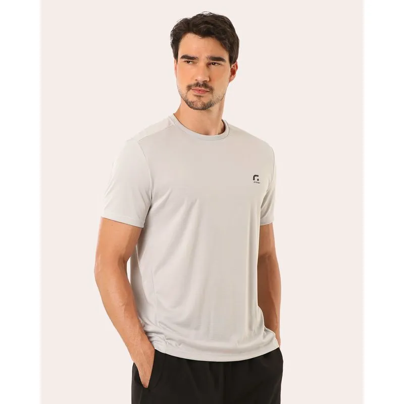 Camiseta Esportiva Masculina Fitter Texturizada Cinza PP