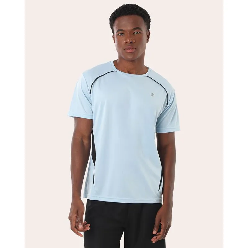Camiseta Esportiva Masculina com Recorte Azul M