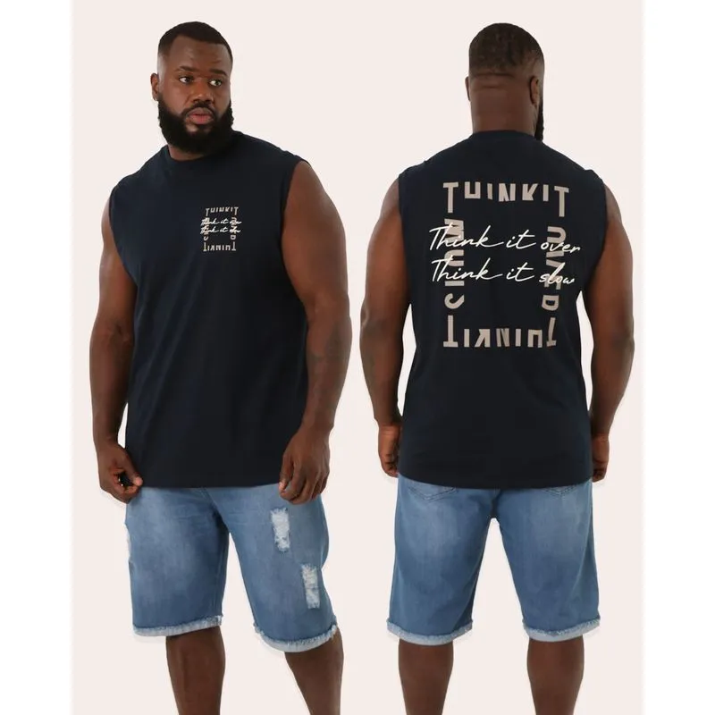 Machão Masculino Plus Size Estampa Frente e Costas Marinho G5