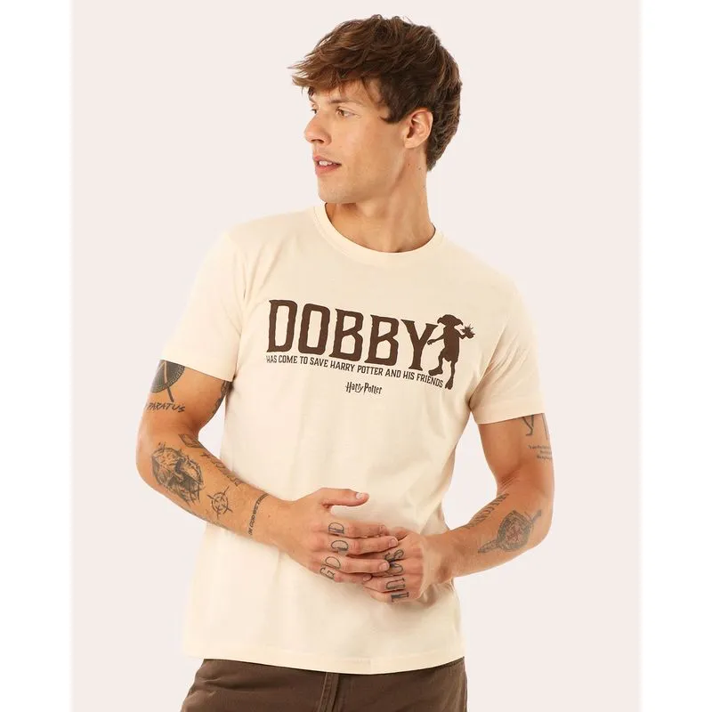 Camiseta Masculina Dobby Harry Potter Laranja Claro P