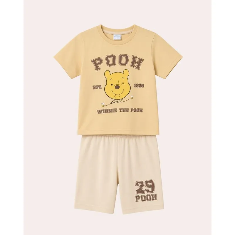 Conjunto Bebê Disney Ursinho Pooh Estampado Bege 4