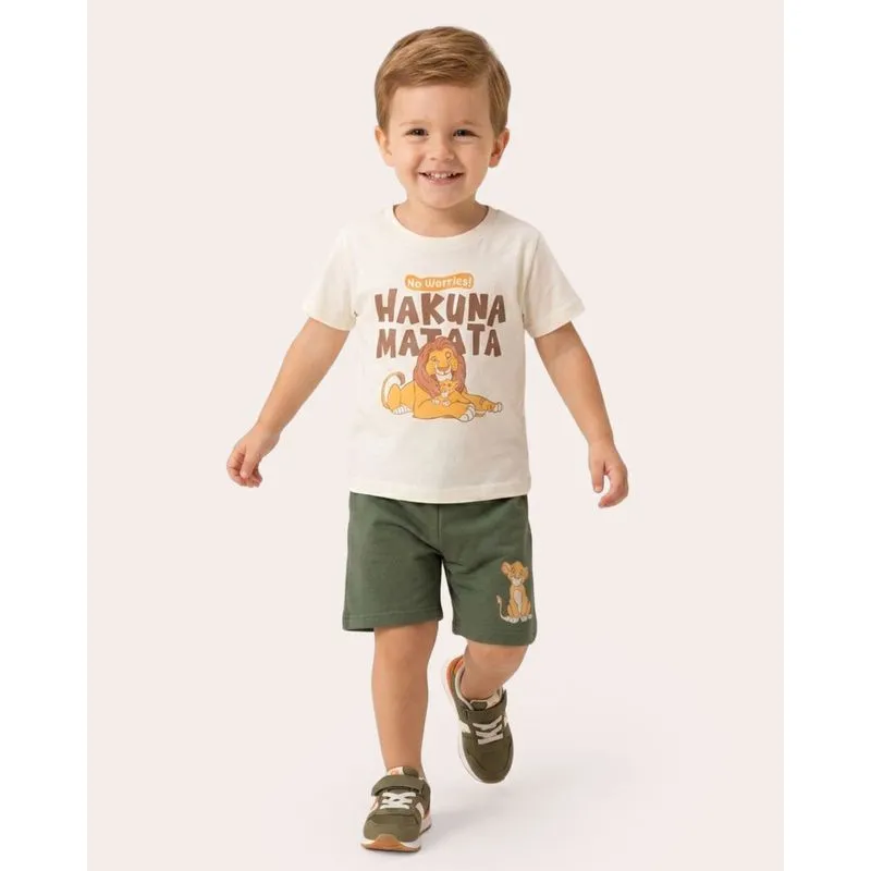Conjunto Bebê Algodão Disney O Rei Leão Off White 1