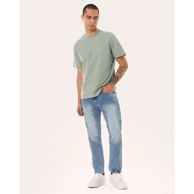 Calça Jeans Masculina Slim Estonada Azul 40