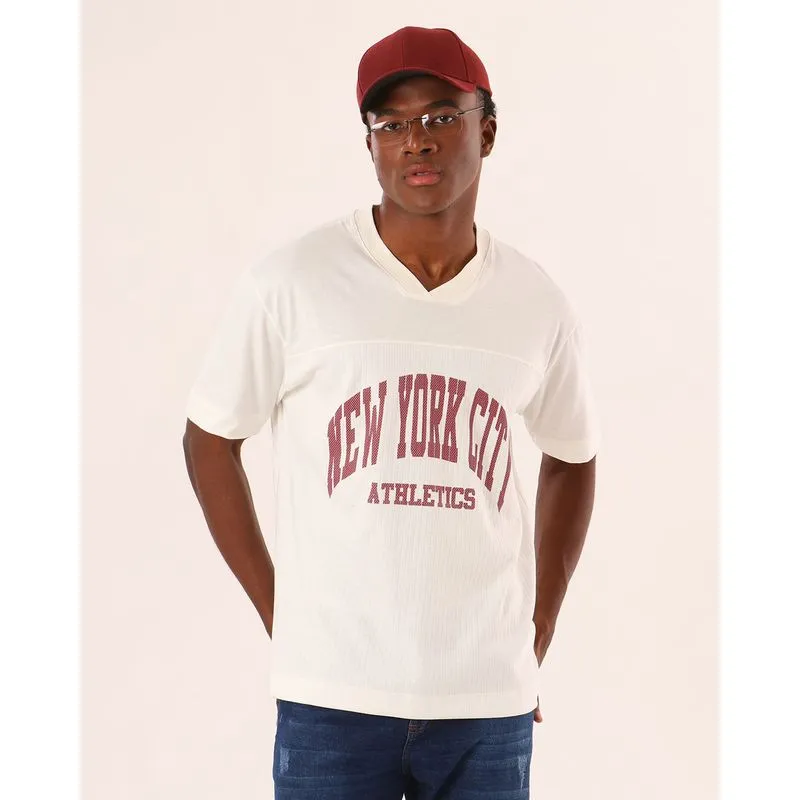 Camiseta Masculina Oversized New York City Off White P